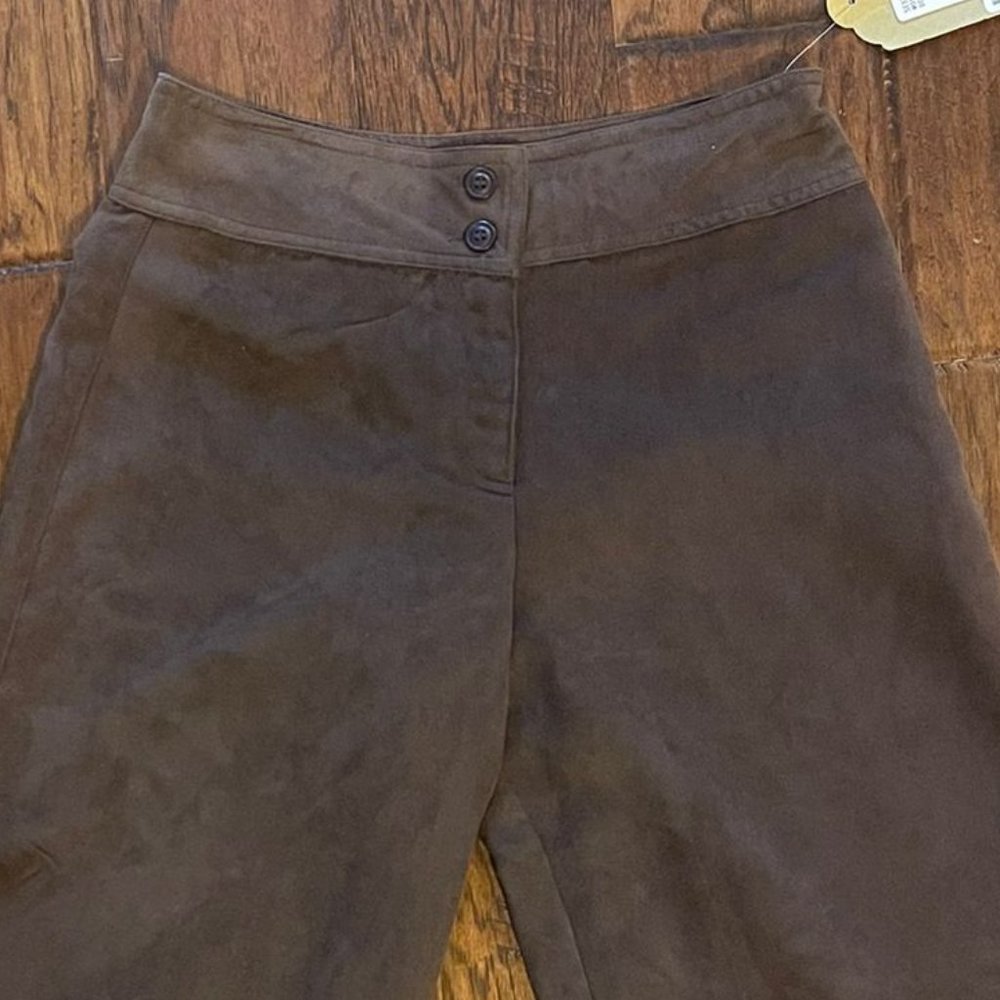 Woven Gauche Suede Skirt Pants